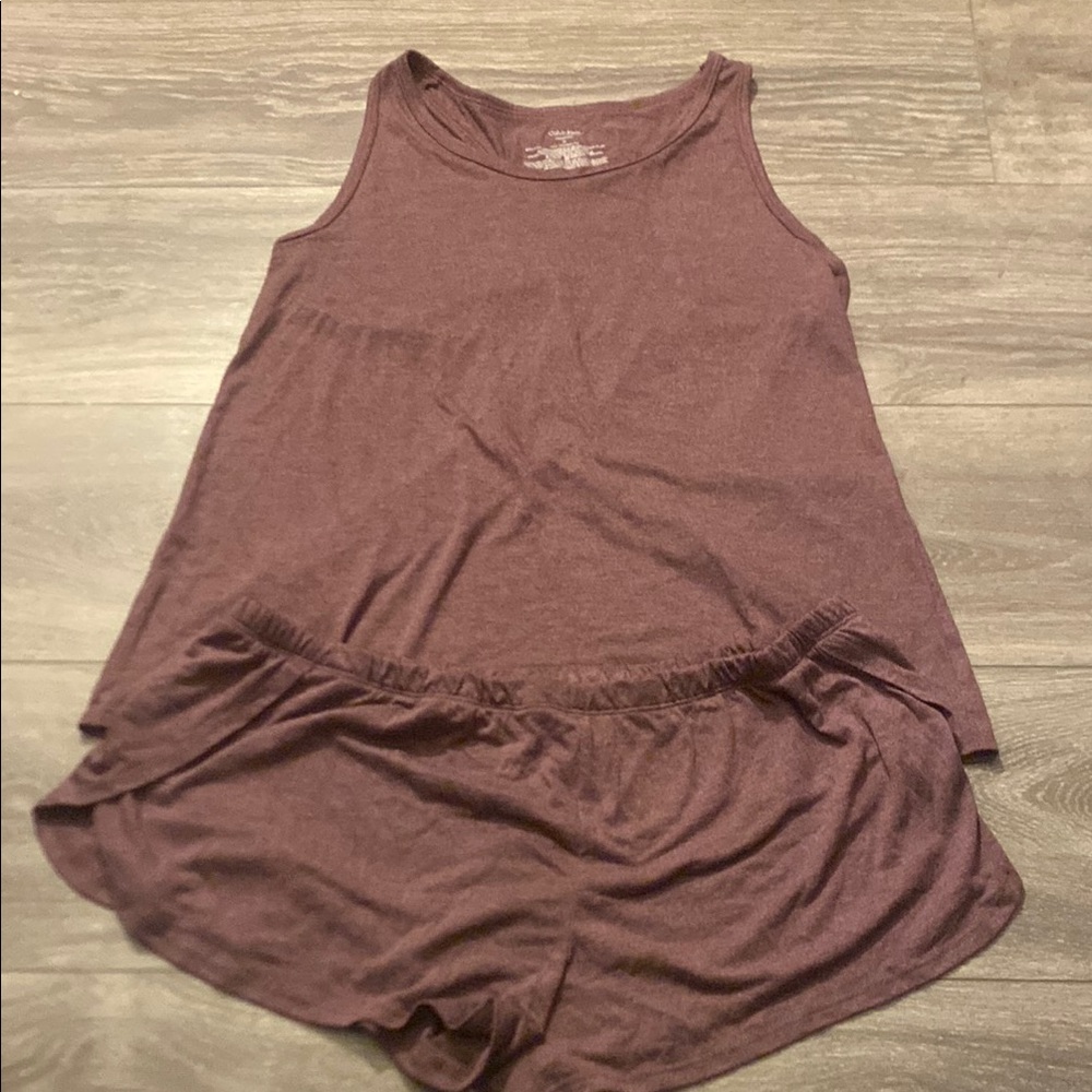 Calvin Klein Purple Tank and Shorts Set